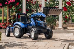 Falk Šlapací traktor 3090M New Holland T8 s nakladačem a vlečkou