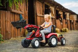 Falk Šlapací traktor 4000 VALTRA S4 s předním nakladačem a vlečkou