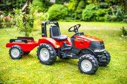 Falk Šlapací traktor 996AB Case IH Puma 240CVX s vlečkou - červený