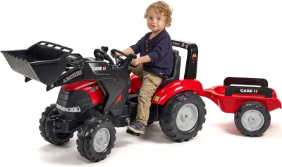 Falk Šlapací traktor 996AM Case IH Puma 240CVX s nakladačem a vlečkou