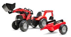 Falk Šlapací traktor 996Y Case IH s nakladačem, rýpadlem a vlečkou Falk Šlapací traktor 996Y Case IH s nakladačem, rýpadlem a vlečkou