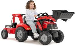 Falk Šliapací traktor 996Y Case IH s nakladačom, rýpadlom a vlečkou