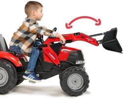 Falk Šliapací traktor 996Y Case IH s nakladačom, rýpadlom a vlečkou