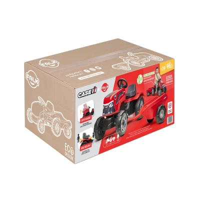 Falk Šlapací traktor Case IH s vlečkou