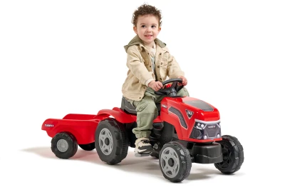 Falk Šlapací traktor Case IH s vlečkou
