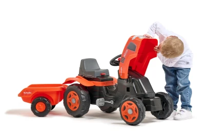 Falk Šlapací traktor Kubota s vlečkou