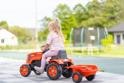 Falk Šlapací traktor Kubota s vlečkou