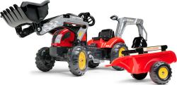 Falk Šlapací traktor Vintage 2058N se lžící, bagrem a přívěsem, červený Falk Šlapací traktor Vintage 2058N se lžící, bagrem a přívěsem, červený