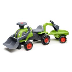 Falk Traktor Baby Claas s čelním nakladačem, bagrem a vlečkou Falk Traktor Baby Claas s čelním nakladačem, bagrem a vlečkou