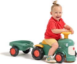 Falk traktor baby Maurice zelený vintage s prívesom