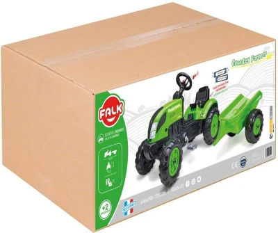 Falk Traktor Country Farmer šlapací Zelený vozítko set s valníkem