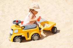 Falk Traktor volvo FMX s volantem, klaksonem a přívěsem