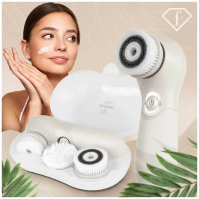 Fashion TV by Berlingerhaus Elektrický čisticí kartáček na obličej a pleť 3v1 Cream Gold Collection