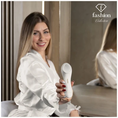 Fashion TV By Berlingerhaus EMS masážní přístroj na obličej s teplou i studenou terapií Cream Gold Collection