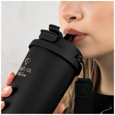 Fashion Tv By Berlingerhaus Nerezový termohrnek na kávu i čaj 0,5 l Black Rose Collection