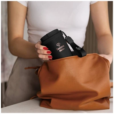 Fashion Tv By Berlingerhaus Nerezový termohrnek na kávu i čaj 0,5 l Black Rose Collection