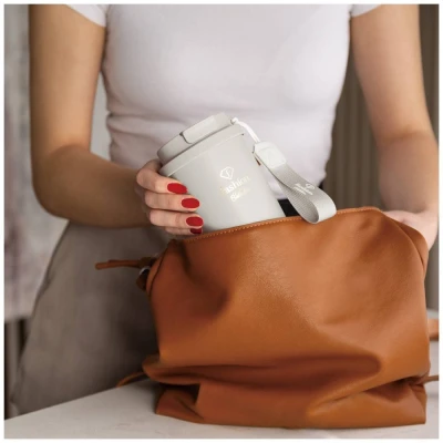 Fashion TV by Berlingerhaus Nerezový termohrnek na kávu i čaj 0,5 l Cream Gold Collection