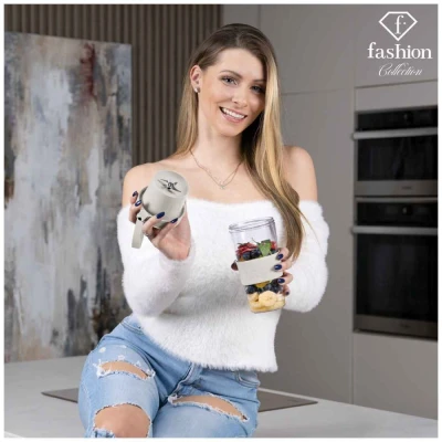 Fashion TV by Berlingerhaus Přenosný smoothie mixér USB-C Cream Gold Collection