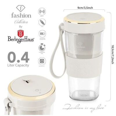 Fashion TV by Berlingerhaus Přenosný smoothie mixér USB-C Cream Gold Collection