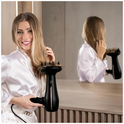 Fashion TV by Berlingerhaus Profesionální fén na vlasy s difuzérem a ionizátorem 2300W Black Rose Collection