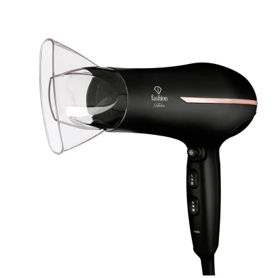 Fashion TV by Berlingerhaus Profesionální fén na vlasy s difuzérem a ionizátorem 2300W Black Rose Collection