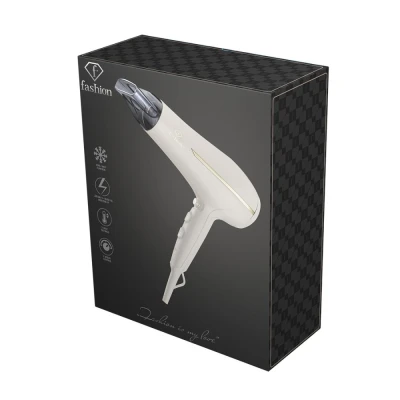 Fashion TV By Berlingerhaus Profesionální fén na vlasy s difuzérem a ionizátorem 2300W Cream Gold Collection
