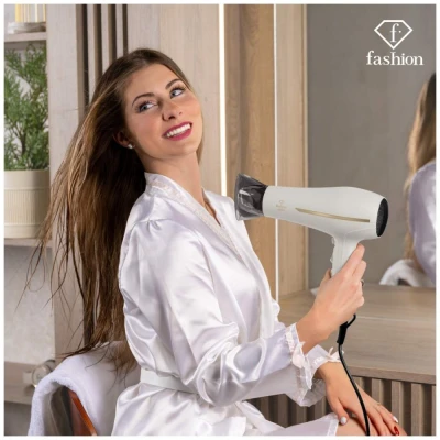 Fashion TV By Berlingerhaus Profesionální fén na vlasy s difuzérem a ionizátorem 2300W Cream Gold Collection