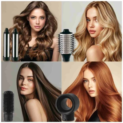Fashion TV by Berlingerhaus Profesionální kulmofén 5v1 s BLDC motorem Multistyler Cream Gold Collection