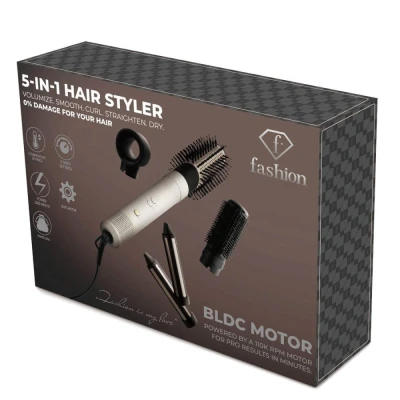 Fashion TV by Berlingerhaus Profesionální kulmofén 5v1 s BLDC motorem Multistyler Cream Gold Collection