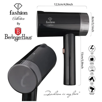 Fashion TV by Berlingerhaus Ruční napařovač oděvů cestovní Black Rose Collection