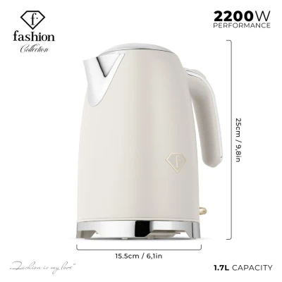 Fashion TV by Berlingerhaus Rychlovarná konvice 1,7 l nerez Cream Gold Collection