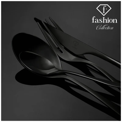Fashion TV by Berlingerhaus Sada příborů 24 ks nerez Matte Black