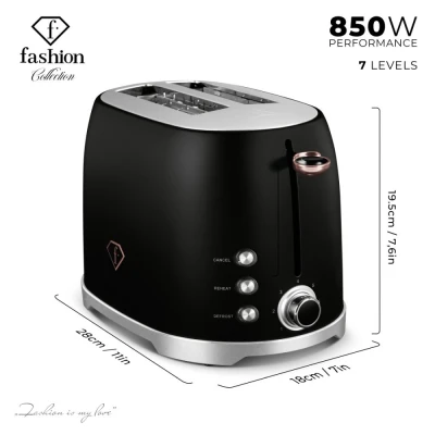 Fashion TV by Berlingerhaus Topinkovač nerez 850W Black Rose Collection