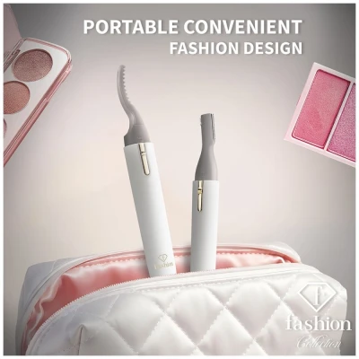 Fashion TV by Berlingerhaus Vyhřívaná kulma na řasy a zastřihovač obočí 2v1 Cream Gold Collection