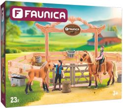 FAUNICA Jízdárna herní set se 2 koňmi a figurkami s doplňky plast