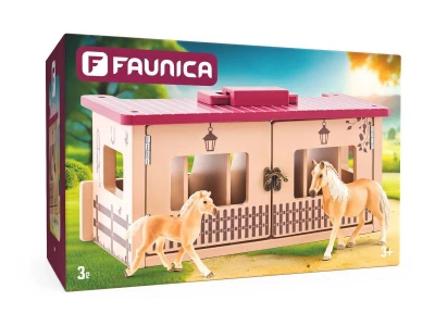 FAUNICA Stajňa s dvoma koňmi Herný set