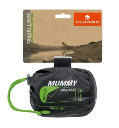 Ferrino Travel Liner - Mummy šedá vložka do spacáku