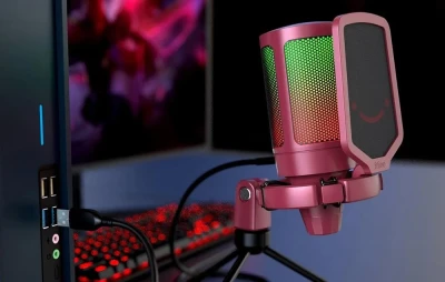 Fifine A6V modrý herní mikrofon