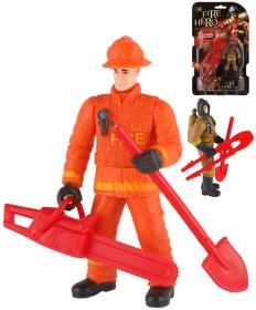 Figurka hasič 10cm set s doplňky různé druhy plast Figurka hasič 10cm set s doplňky různé druhy plast