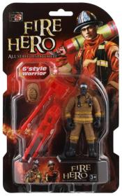 Figurka hasič 10cm set s doplňky různé druhy plast