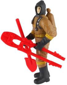 Figurka hasič 10cm set s doplňky různé druhy plast