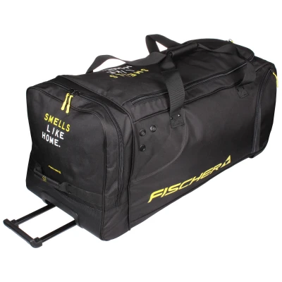 Fischer Player Bag JR S25 černá hokejová taška s kolečky
