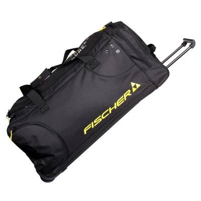 Fischer Player Bag JR S25 černá hokejová taška s kolečky
