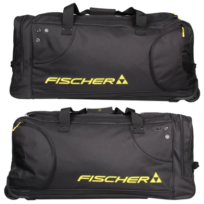 Fischer Player Bag JR S25 černá hokejová taška s kolečky