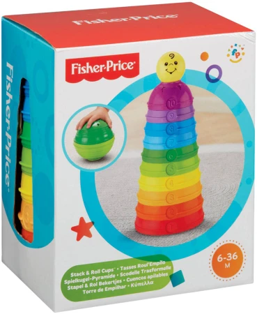 Fisher Price Baby aktivní skládačka věžička misky s rolničkou pro miminko