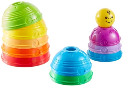Fisher Price Baby aktivní skládačka věžička misky s rolničkou pro miminko