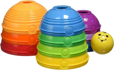 Fisher Price Baby aktivní skládačka věžička misky s rolničkou pro miminko