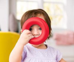 Fisher Price Baby kroužky navlékací stohovací na tyči ECO pro miminko