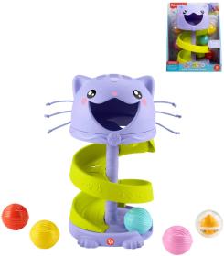 Fisher Price Baby kuličková dráha kočička věž + 5 kuliček pro miminko Fisher Price Baby kuličková dráha kočička věž + 5 kuliček pro miminko