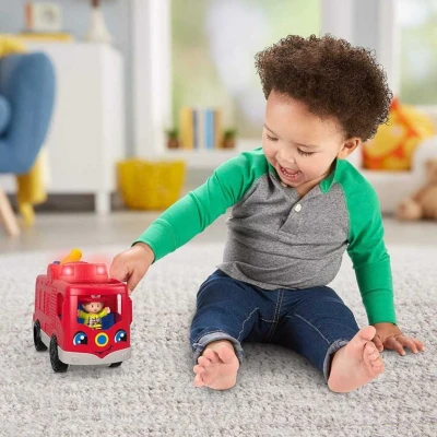 Fisher Price Baby Little People Hasičský vůz auto na baterie Světlo Zvuk